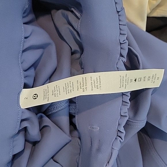 Lululemon Blue W6BQNS Stretch High Rise Crop Pants 2 - Picture 6 of 12